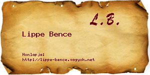 Lippe Bence névjegykártya
